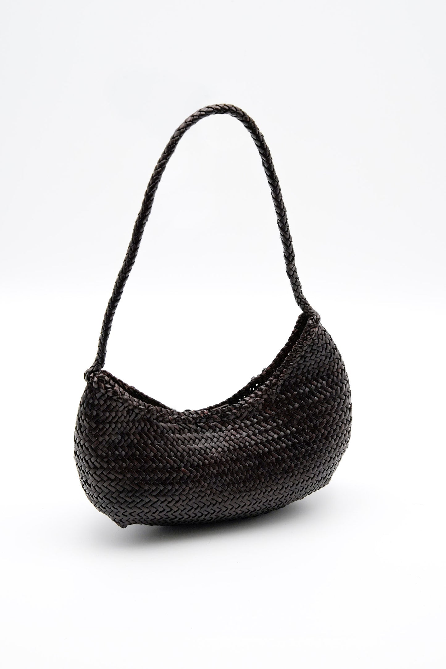 Borsa piccola a tracolla intrecciata a mano