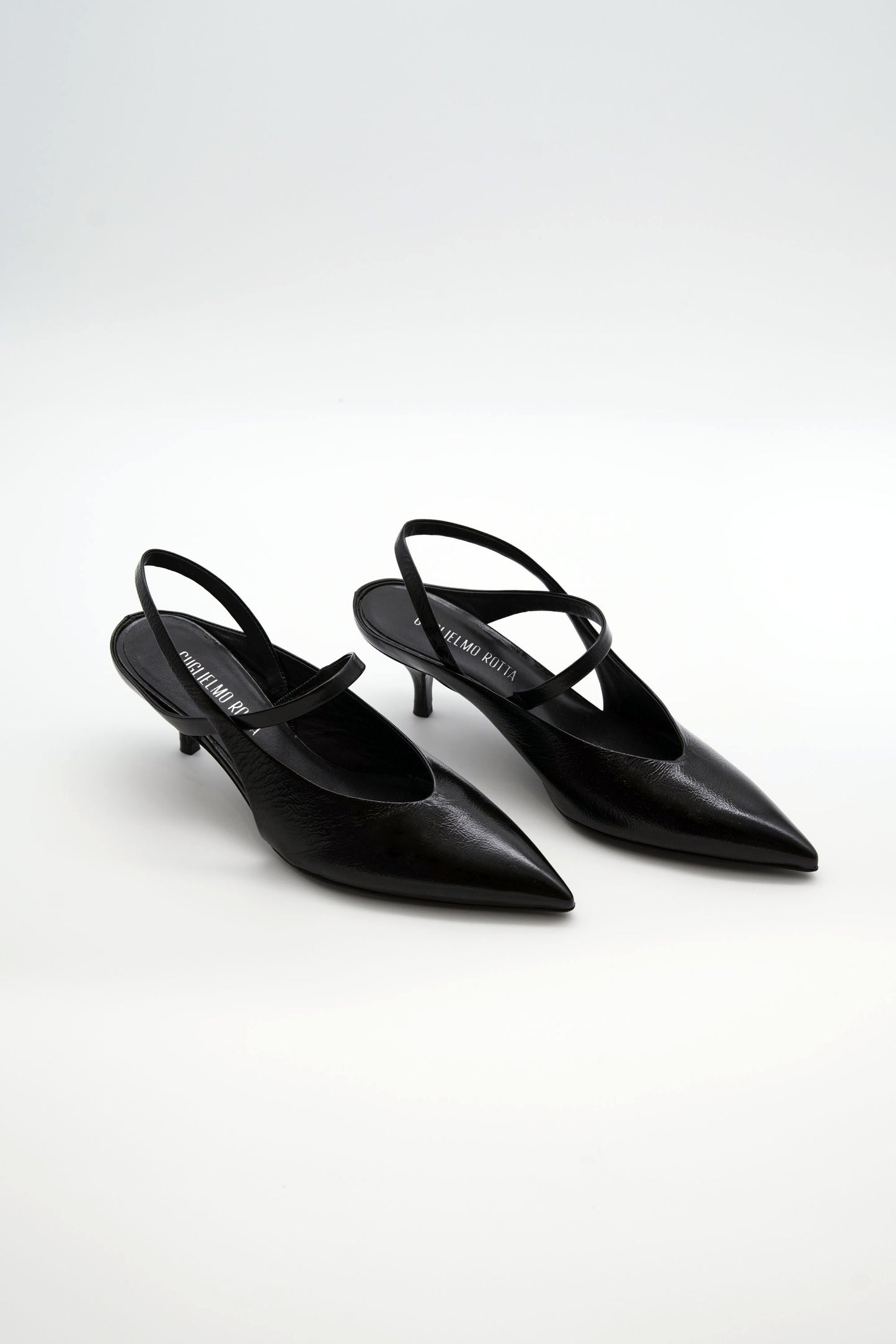 Slingback tacco 6cm in pelle liscia
