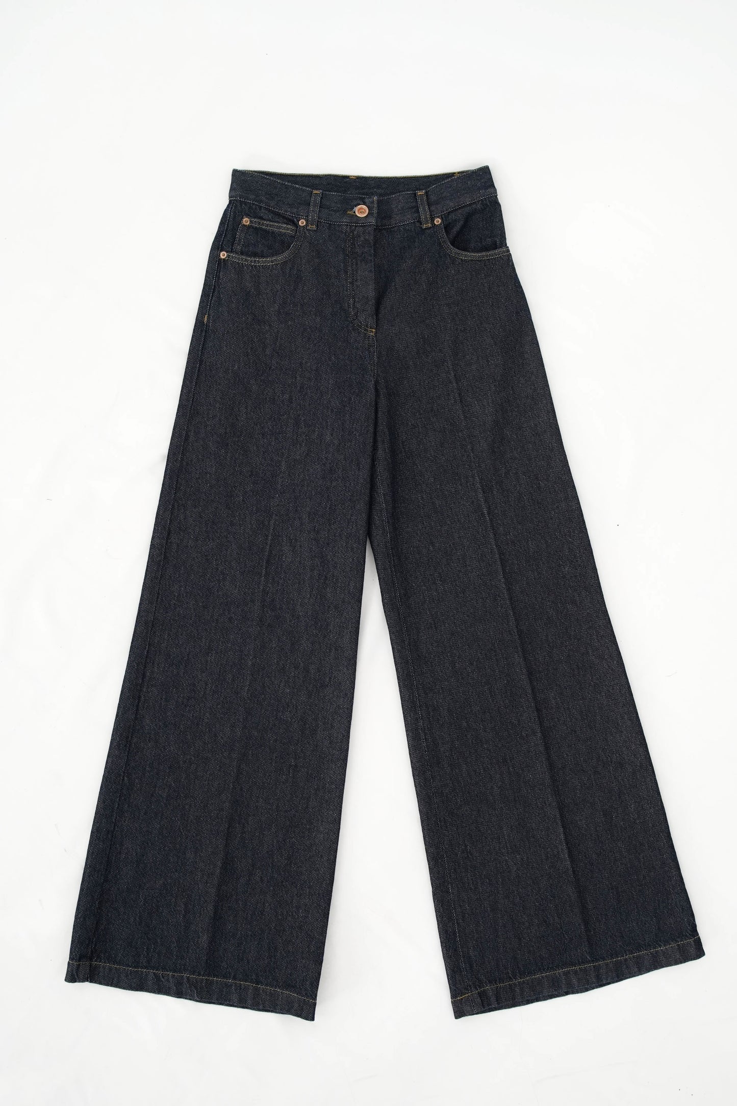 Pantalone palazzo denim 100% cotone