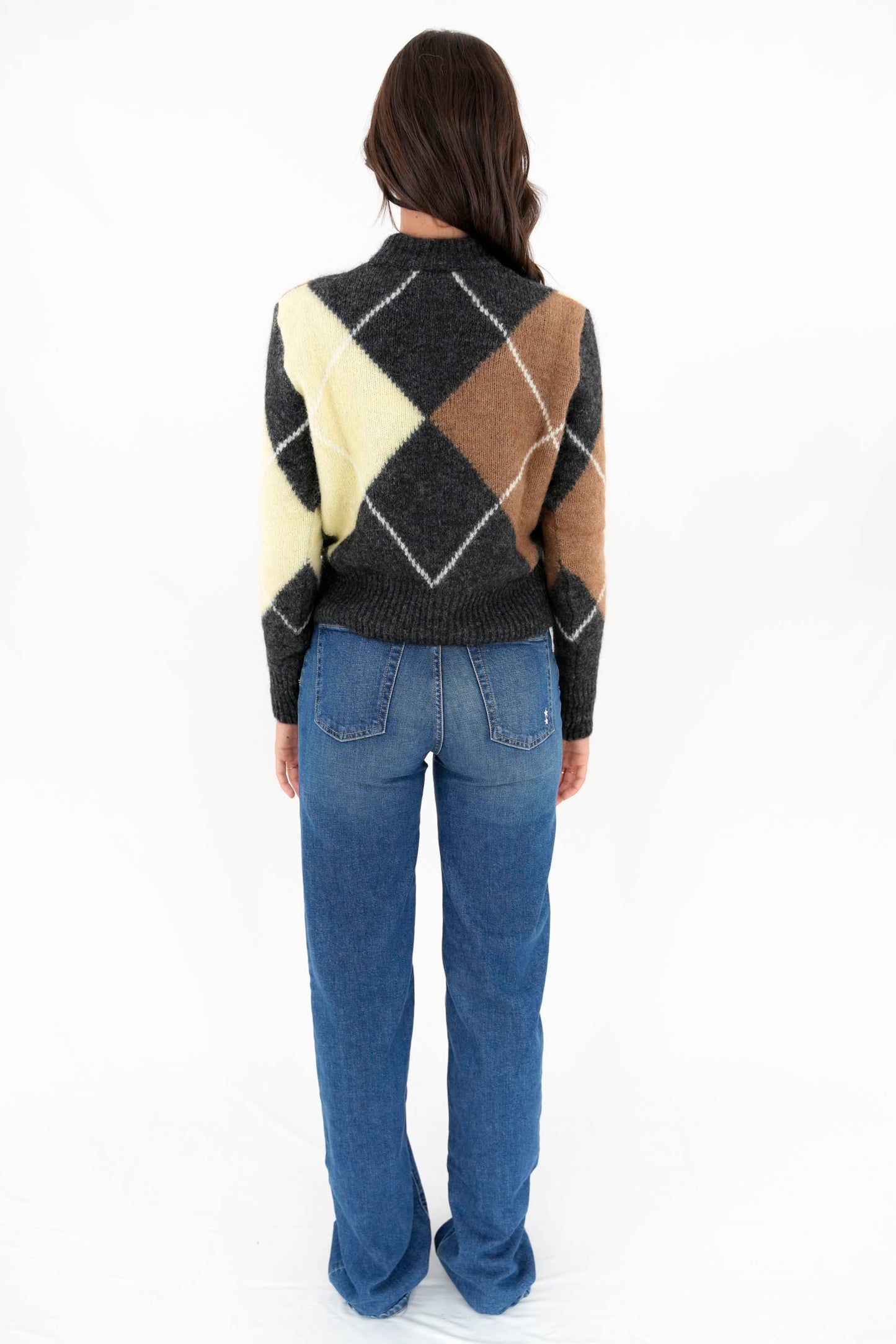 Pullover girocollo losanghe slim