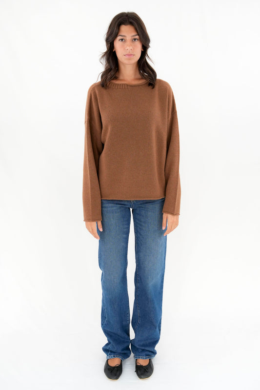 Pullover boxy round neck
