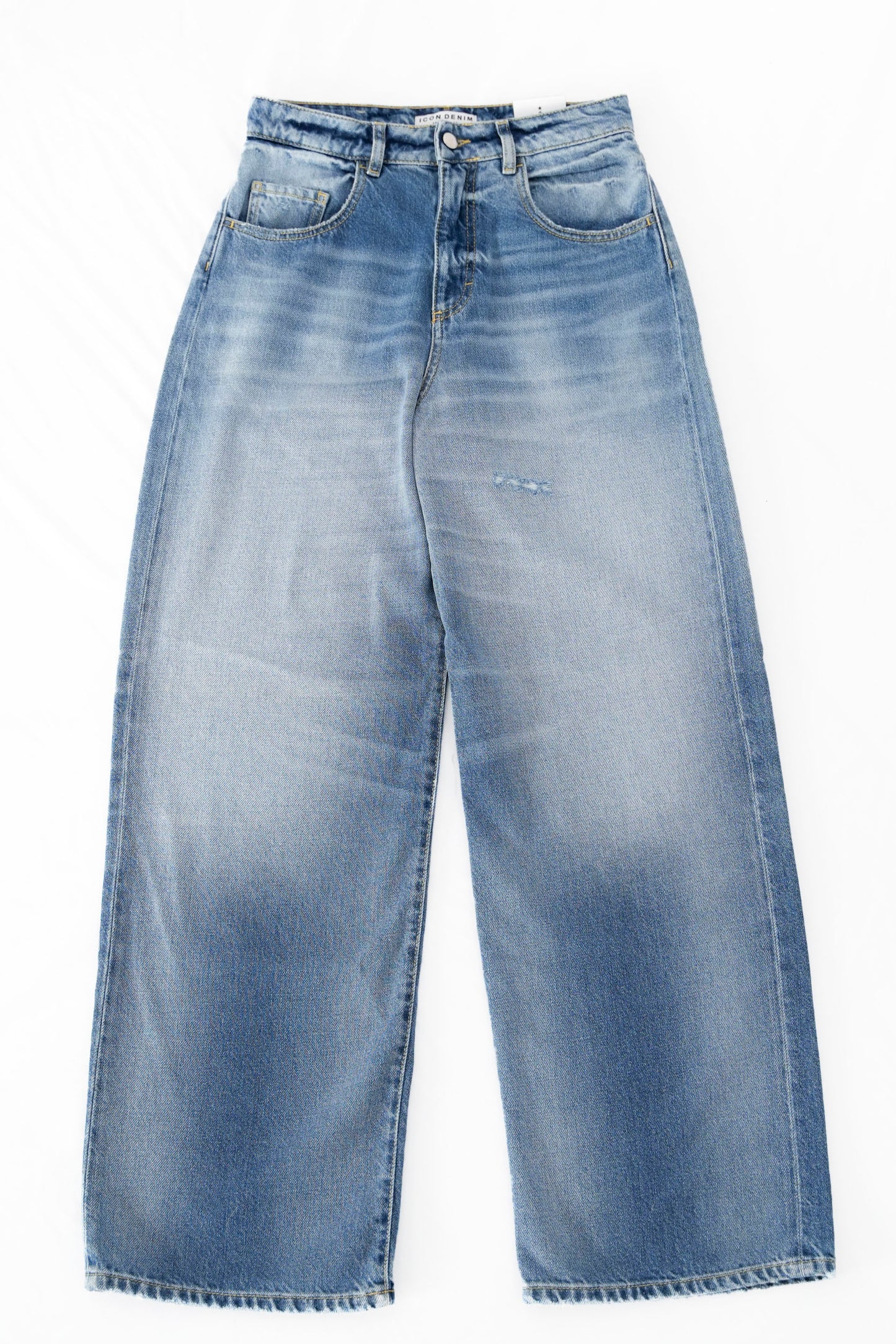 Jeans gamba ampia lavaggio medio chiaro