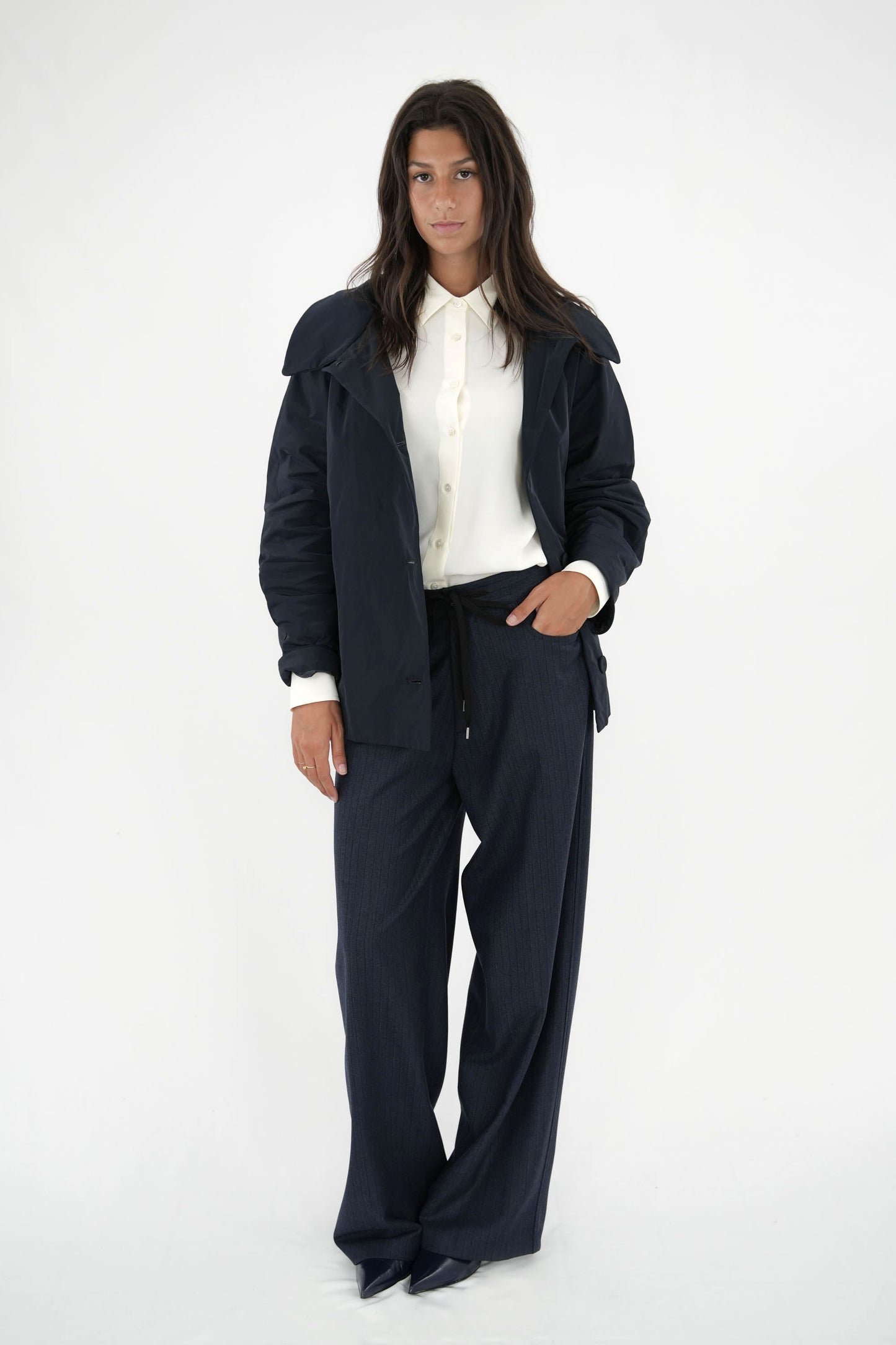 Giacca thermore in nylon con bottoni
