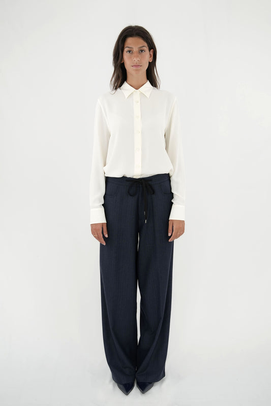 Camicia in misto seta