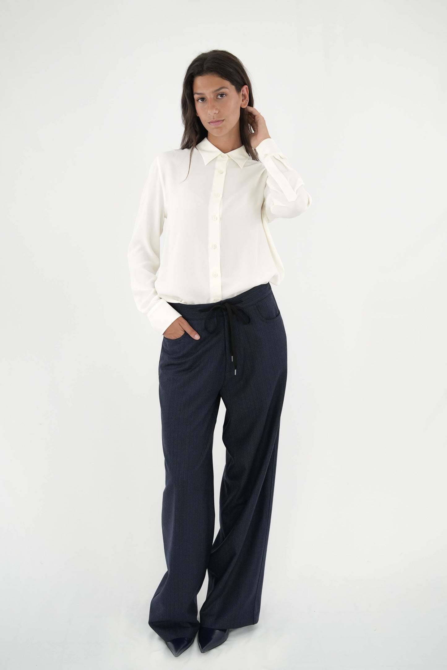 Camicia in misto seta
