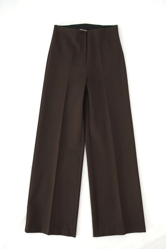 Pantalone palazzo in cady color cacao
