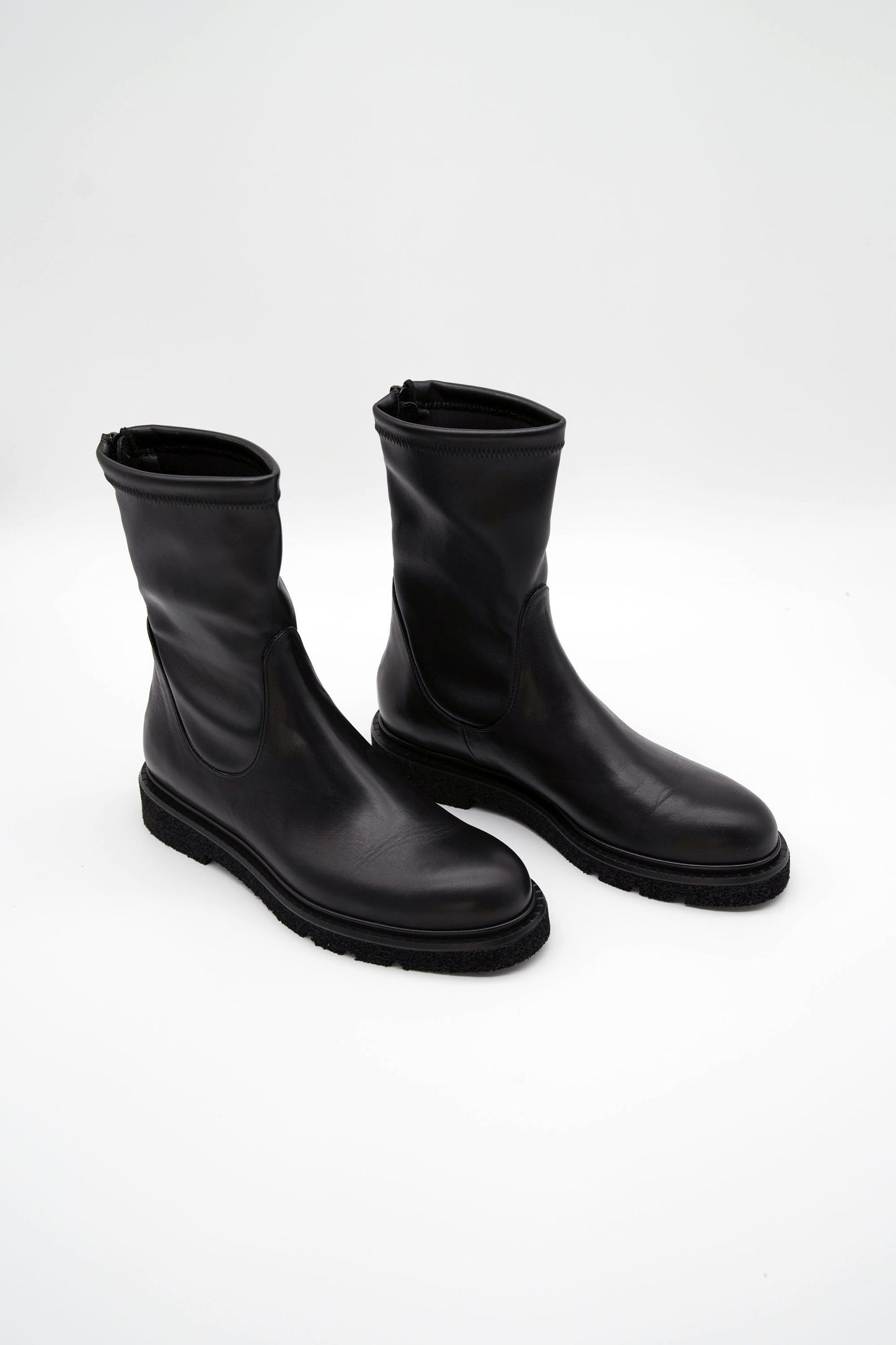 Stivaletto in pelle elasticizzata