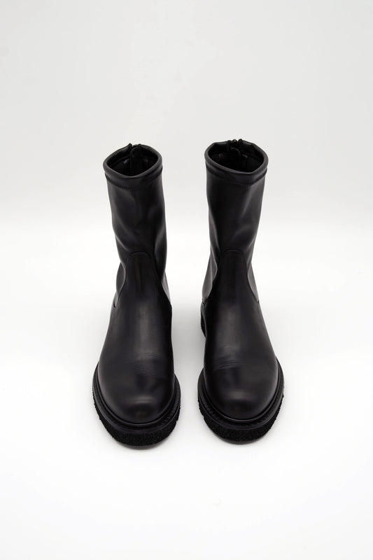 Stivaletto in pelle elasticizzata