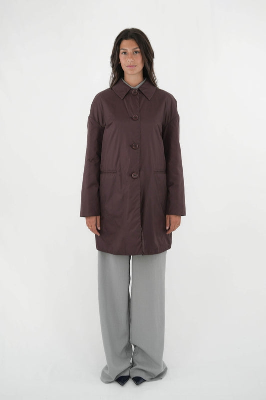 Cappotto thermore in nylon monopetto