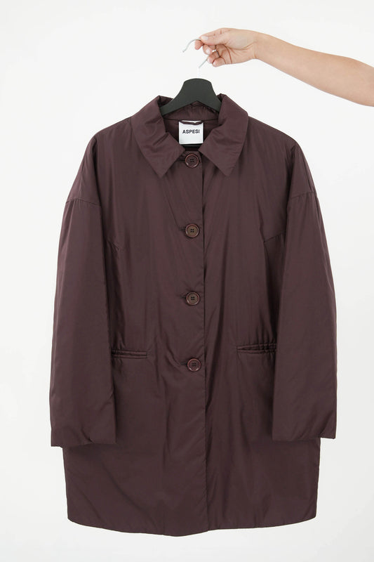 Cappotto thermore in nylon monopetto