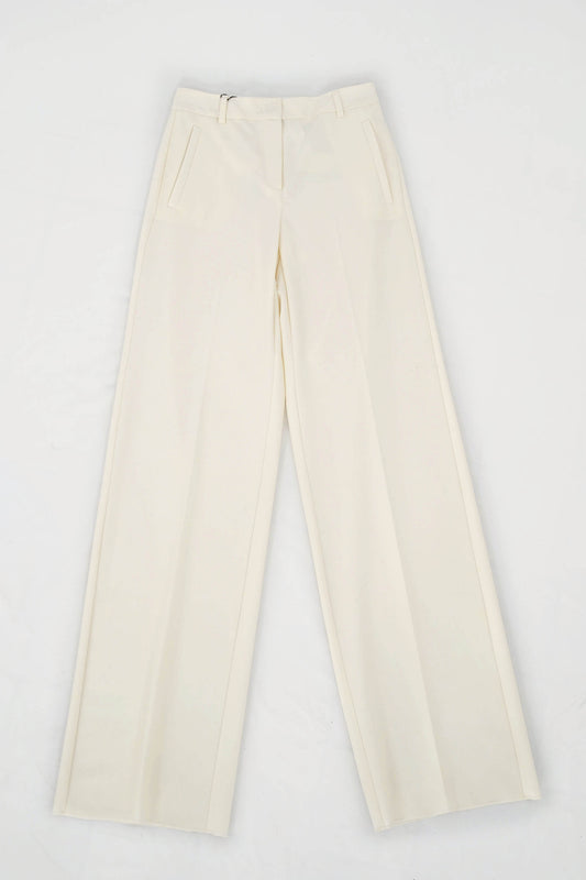 Pantalone a gamba dritta in misto lana