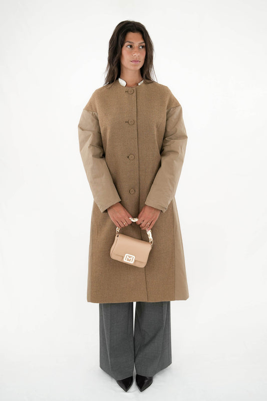 Cappotto bimateriale thinsulate 3M monopetto