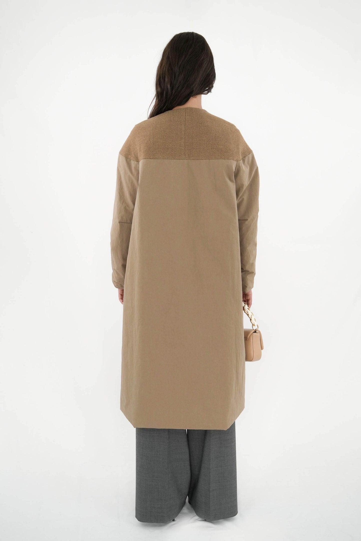 Cappotto bimateriale thinsulate 3M monopetto
