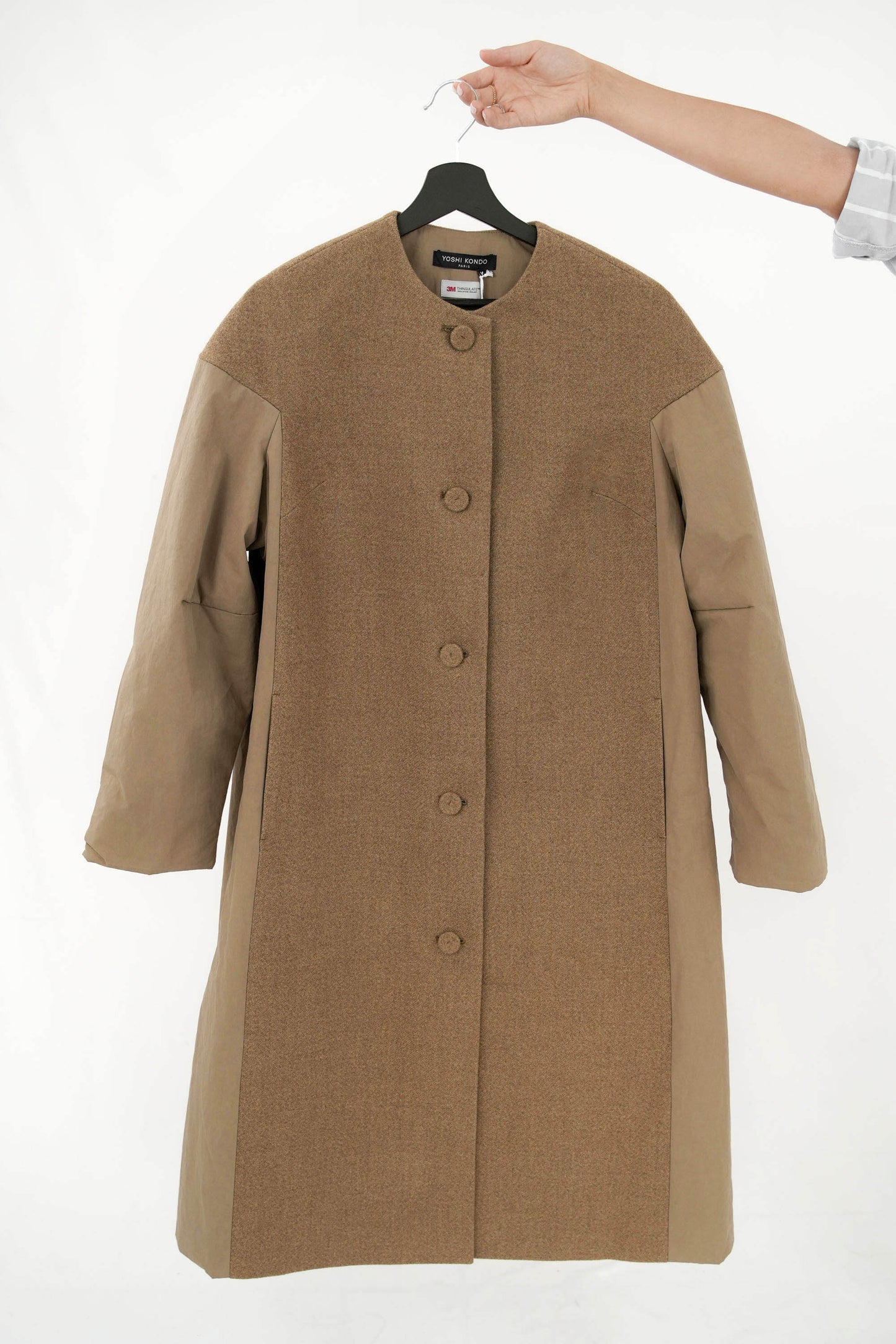Cappotto bimateriale thinsulate 3M monopetto
