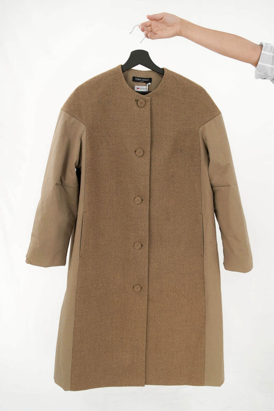 Cappotto bimateriale thinsulate 3M monopetto