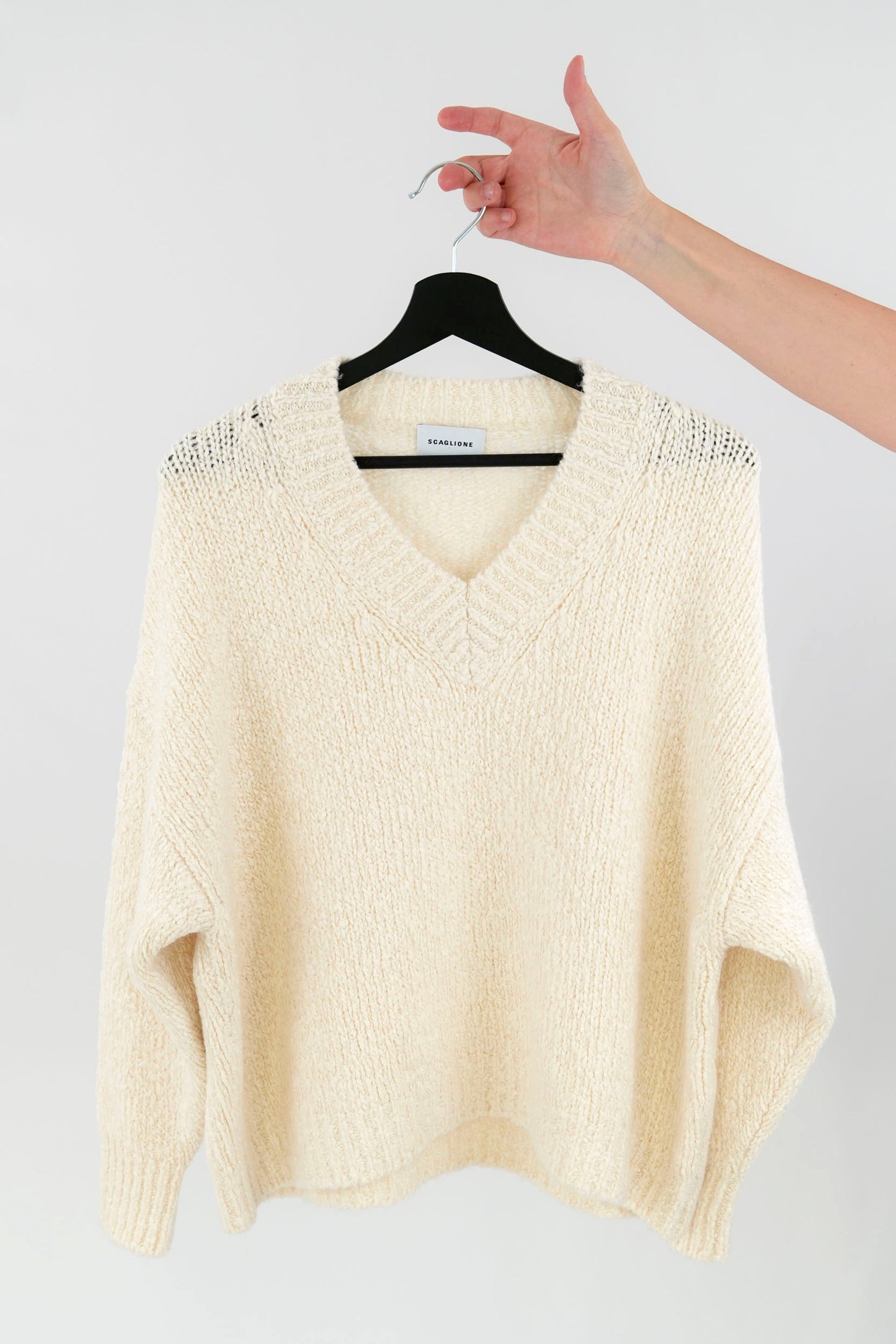 Pullover boxy neck