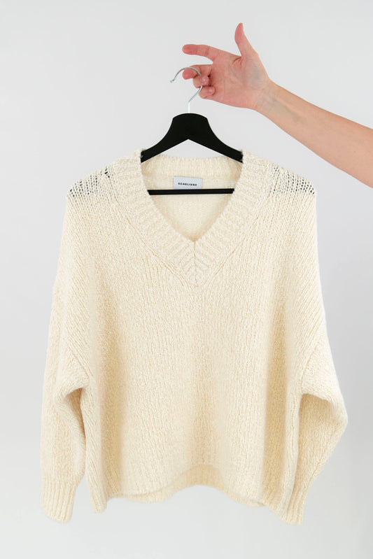Pullover boxy neck