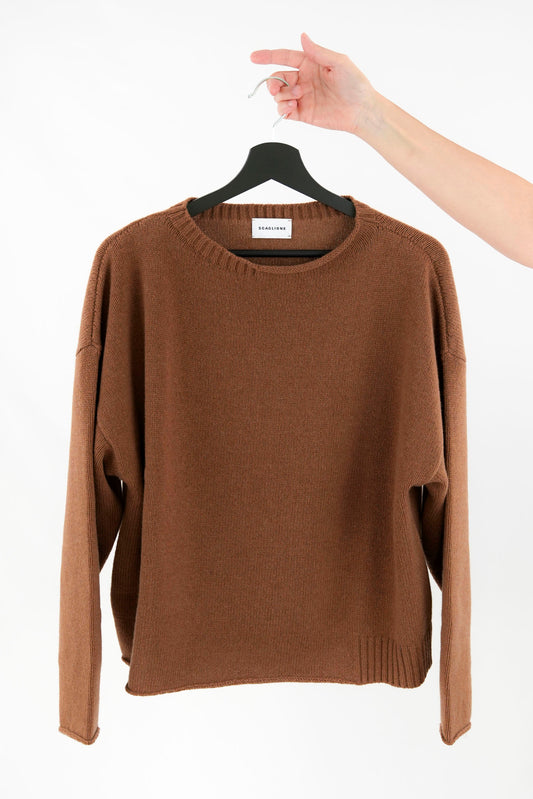 Pullover boxy round neck