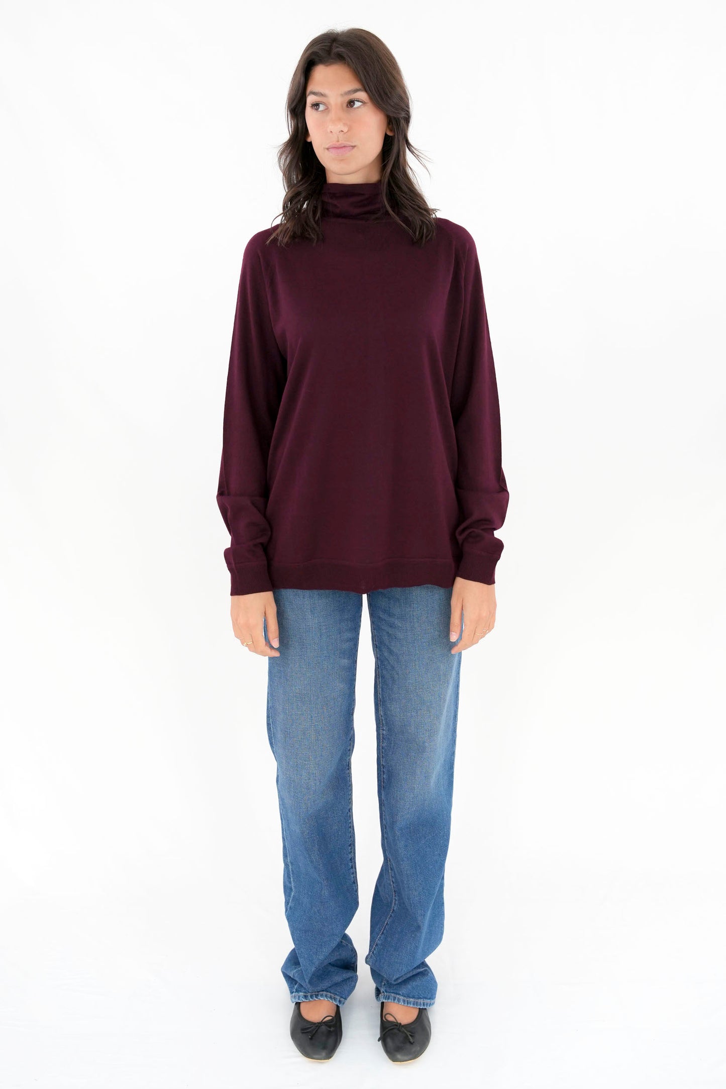 Maglia asimmetrica con apertura dietro