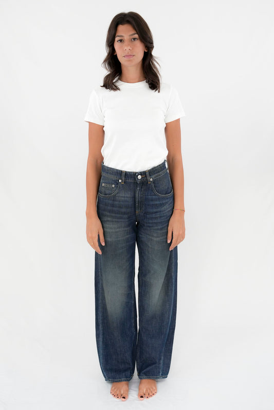 Jeans gamba ampia in denim slegato (super comfort)