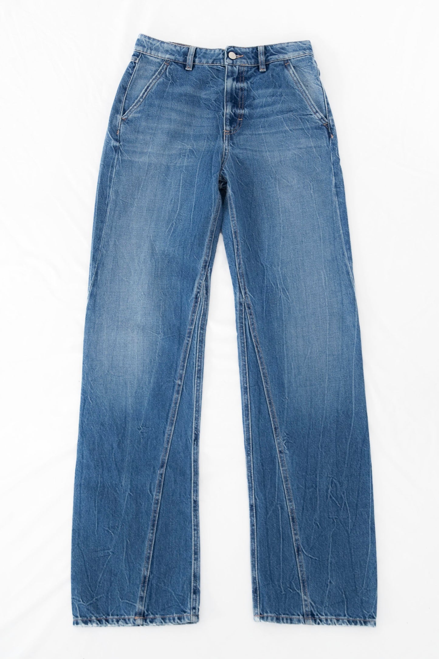 Jeans gamba dritta lavaggio "marmo"
