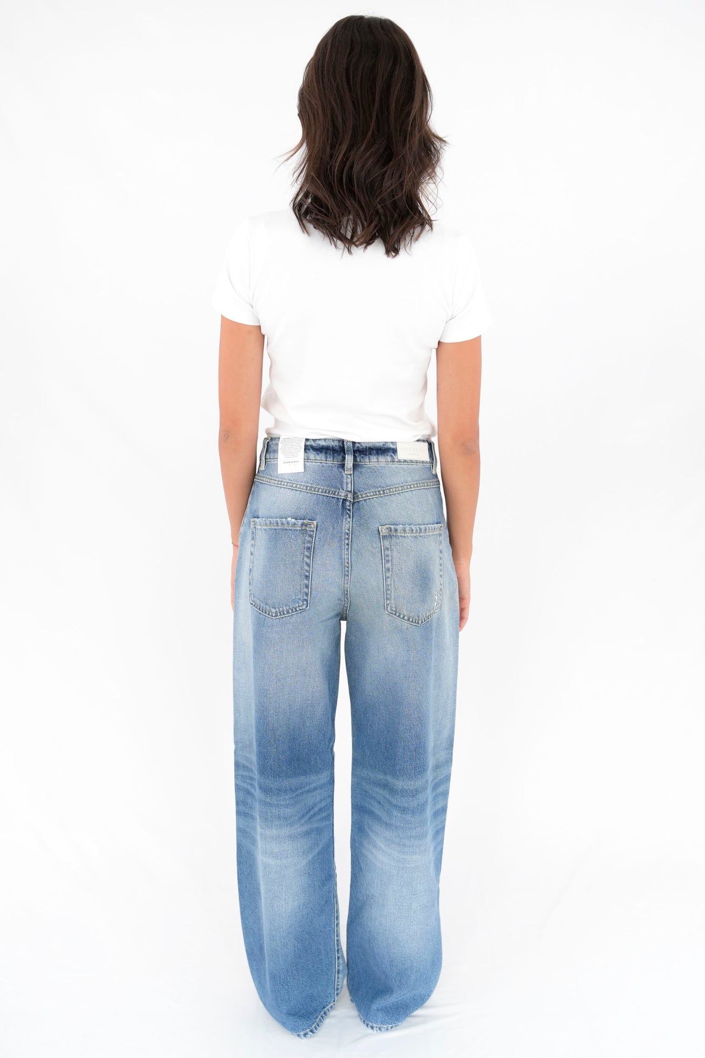 Jeans gamba ampia lavaggio medio chiaro