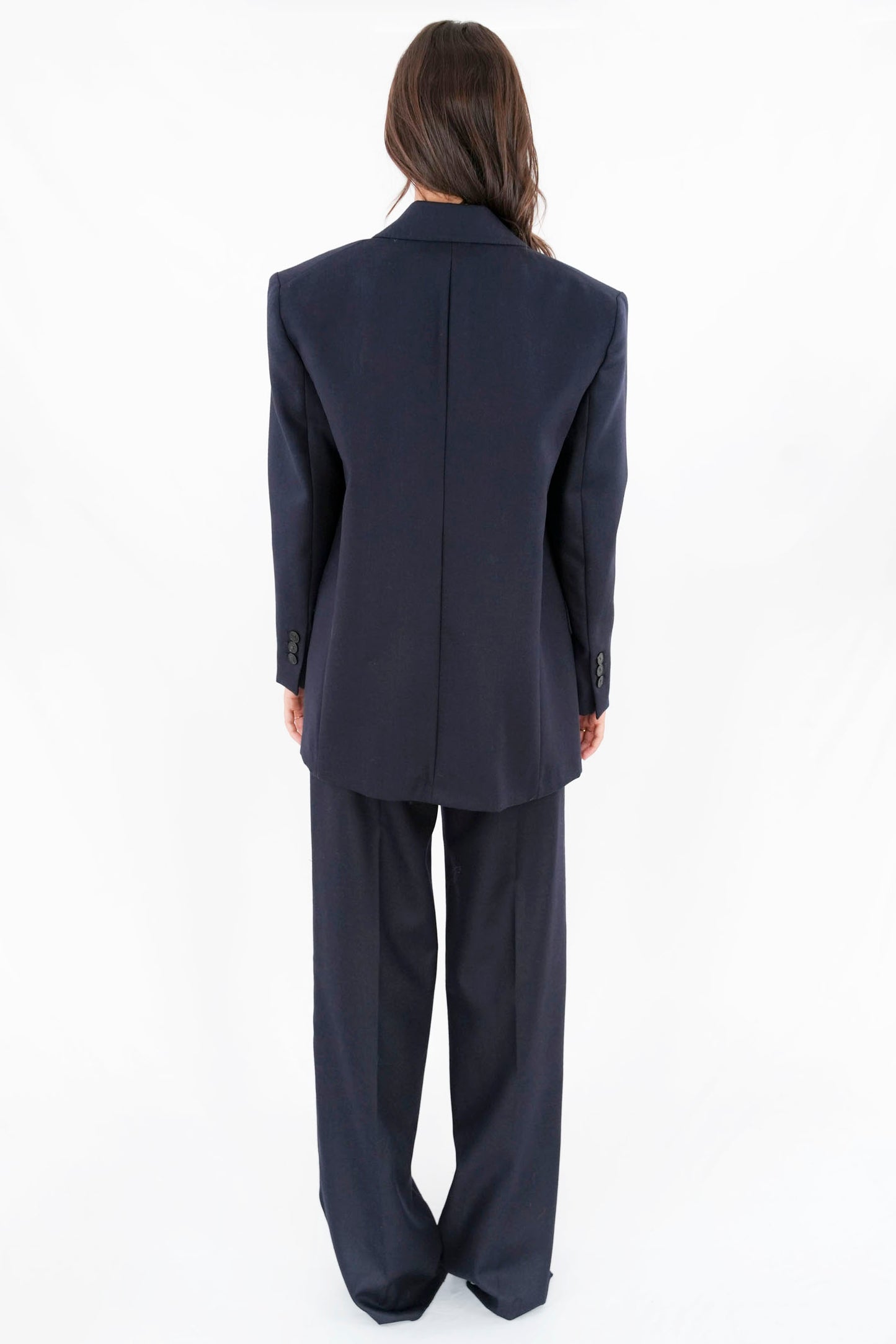 Blazer doppiopetto oversize con impunture