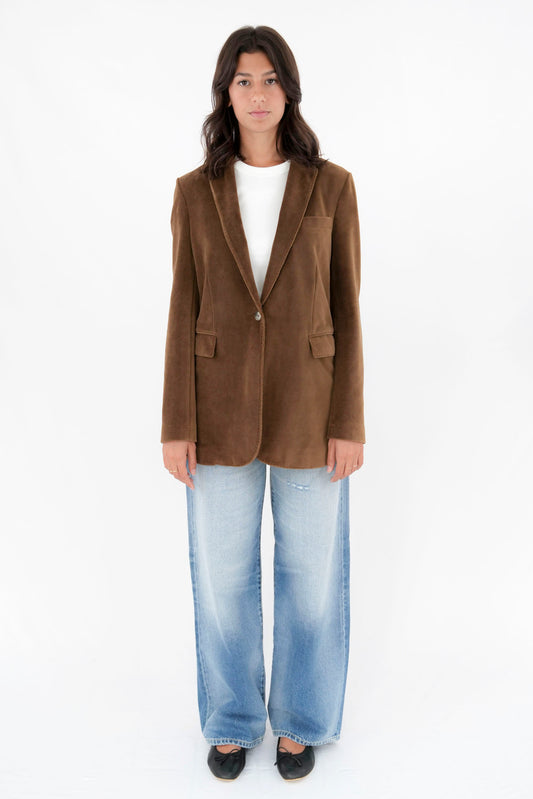 Balzer monopetto in velluto taglio maschile