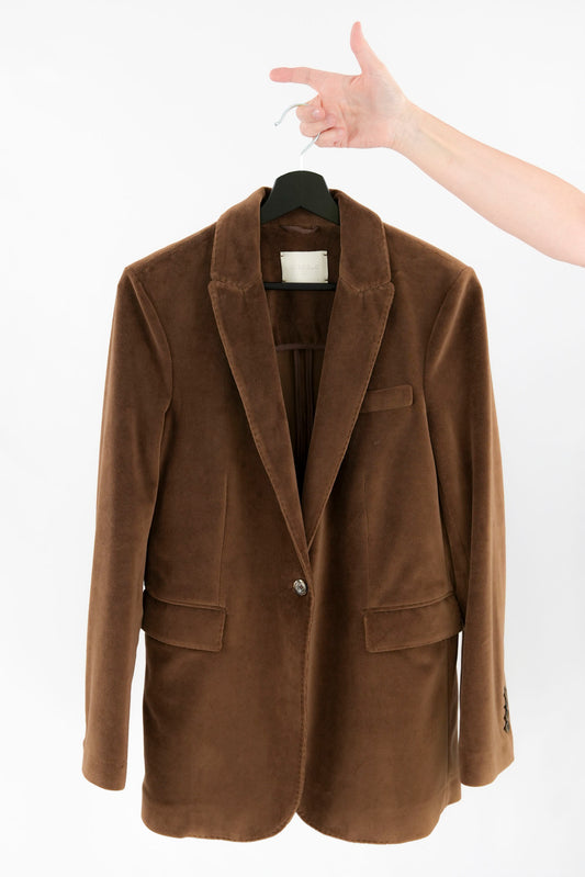 Balzer monopetto in velluto taglio maschile