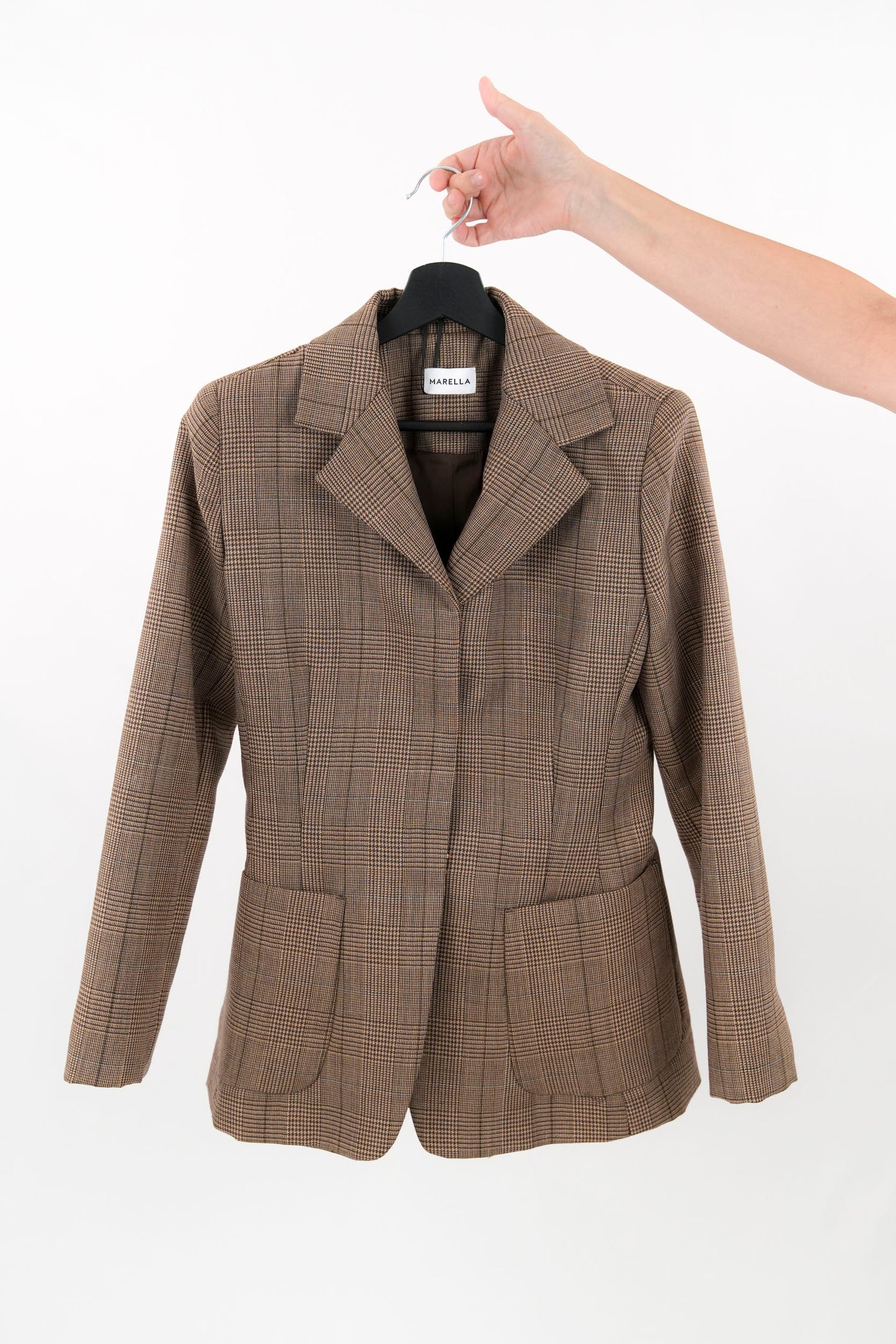 Blazer doppiopetto sfiancato in principe di galles