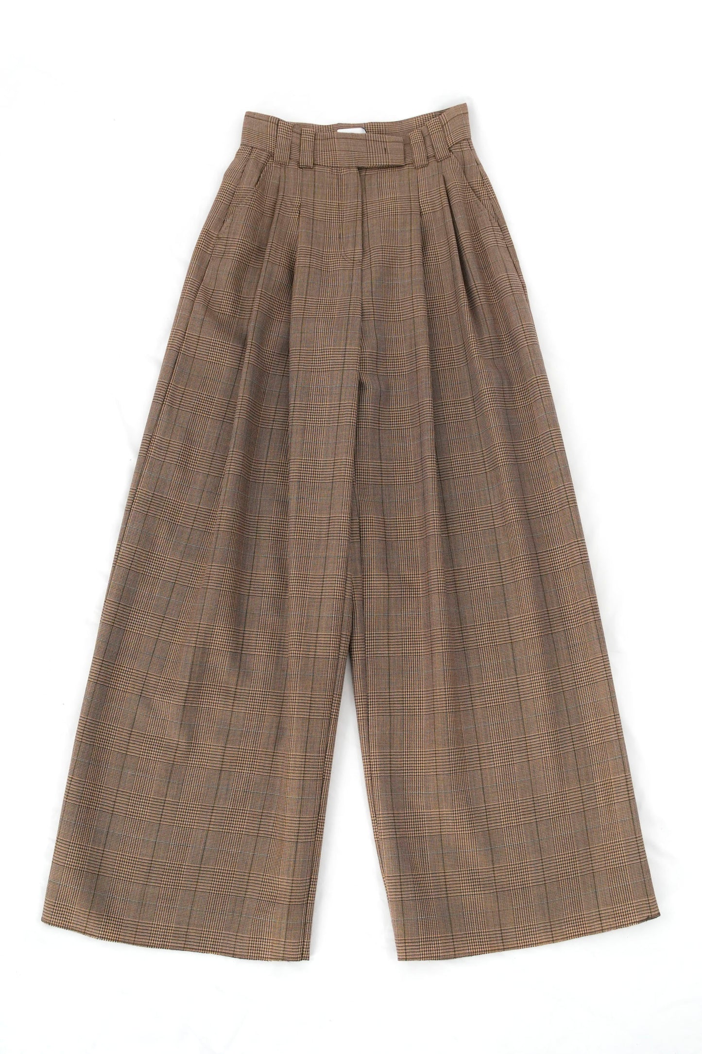 Pantalone gamba ampia con pences