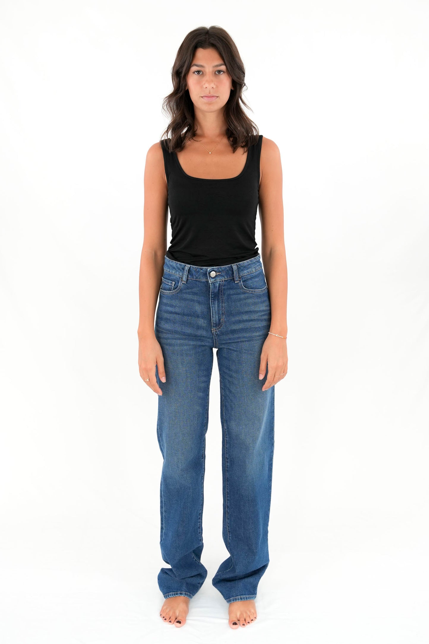 Jeans gamba dritta lavaggio medio