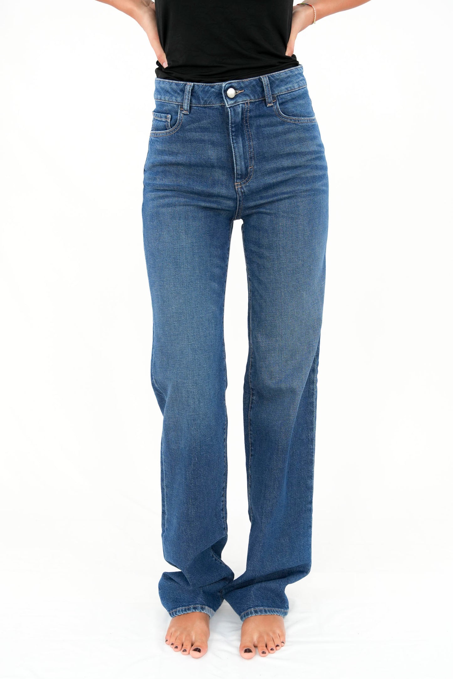 Jeans gamba dritta lavaggio medio