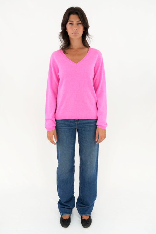 Pullover slim scollo a V